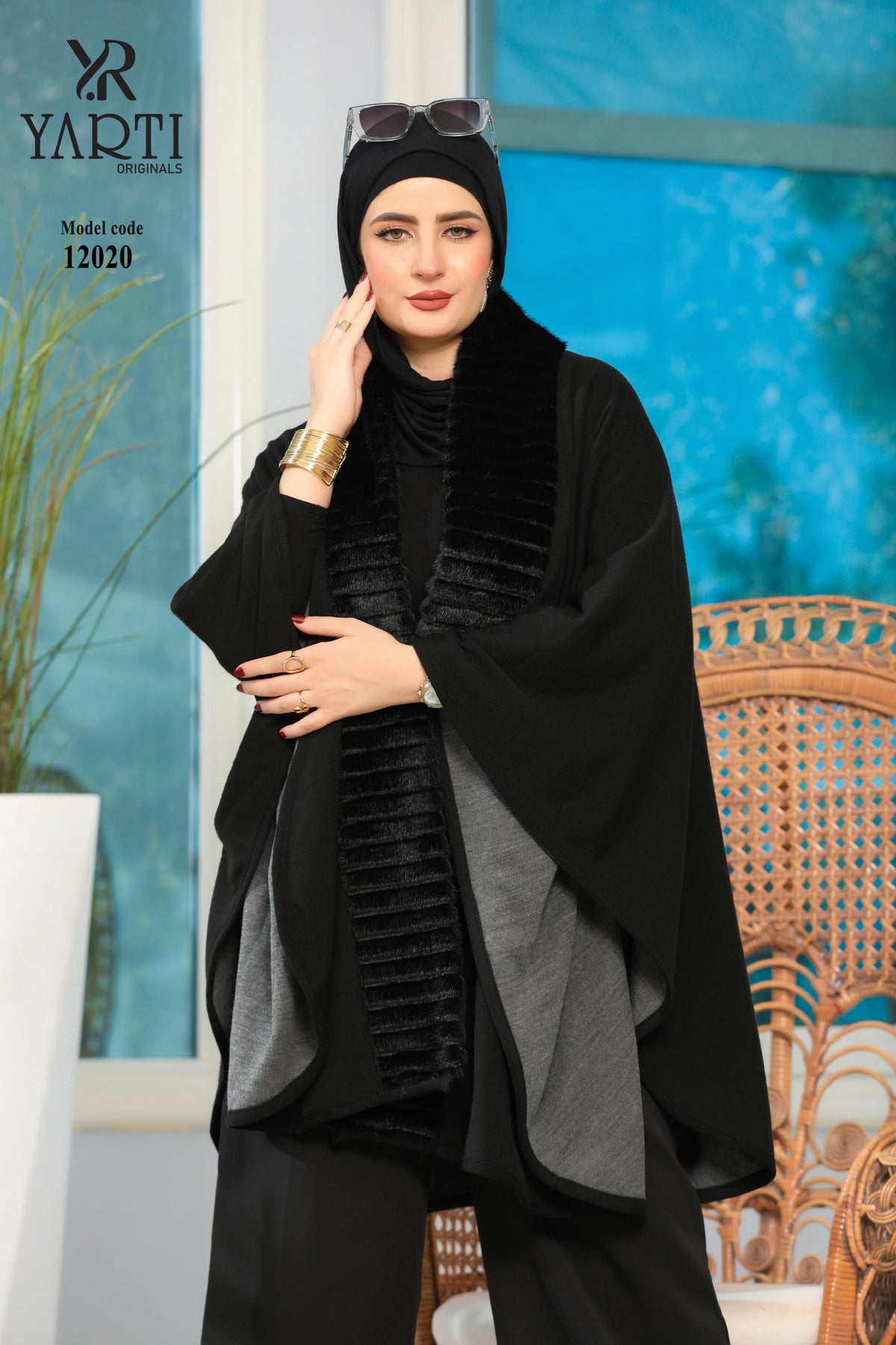 12020 كاب وجهين صوف تريكو