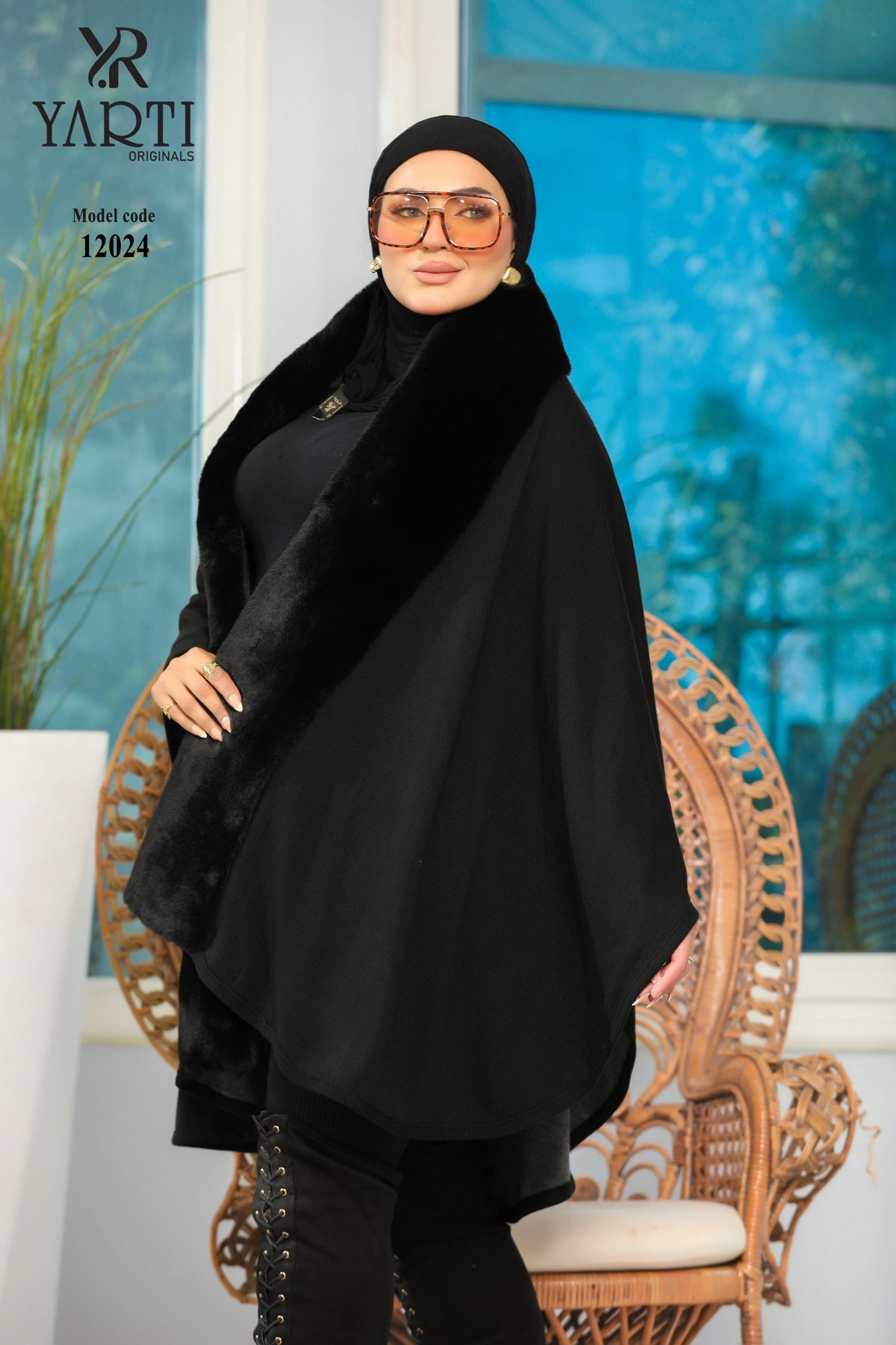 12024 كاب وجهين صوف تريكو