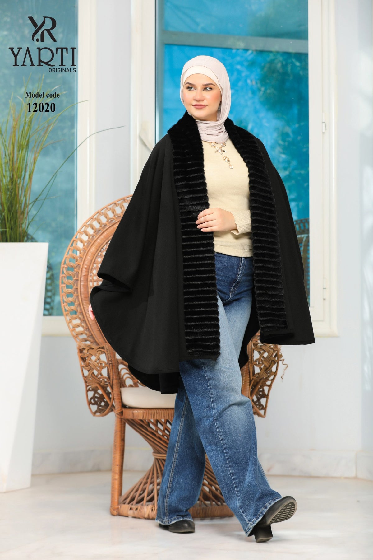 12020 كاب وجهين صوف تريكو